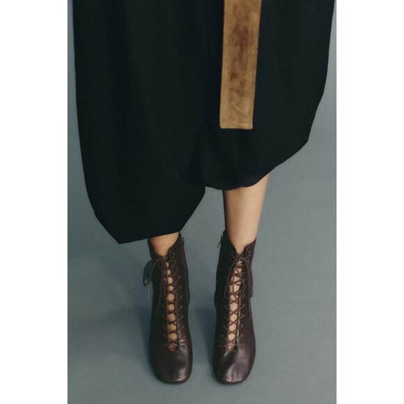 ZARA LEATHER KITTEN ANKLE BOOTS - Picture 3 of 7